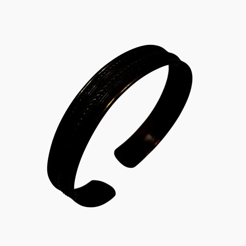 Vintage Copper Cuff Bracelet Braided Rope Cable Twisted Metal Boho‎ Jewelry